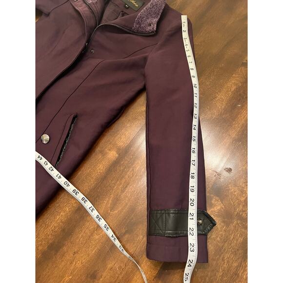 Sam Edelman Women's Plum Purple Medium Length Zip Up Coat Size Medium - Picture 11 of 11